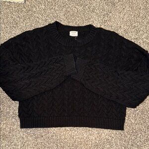 Black Cable Knit Sweater